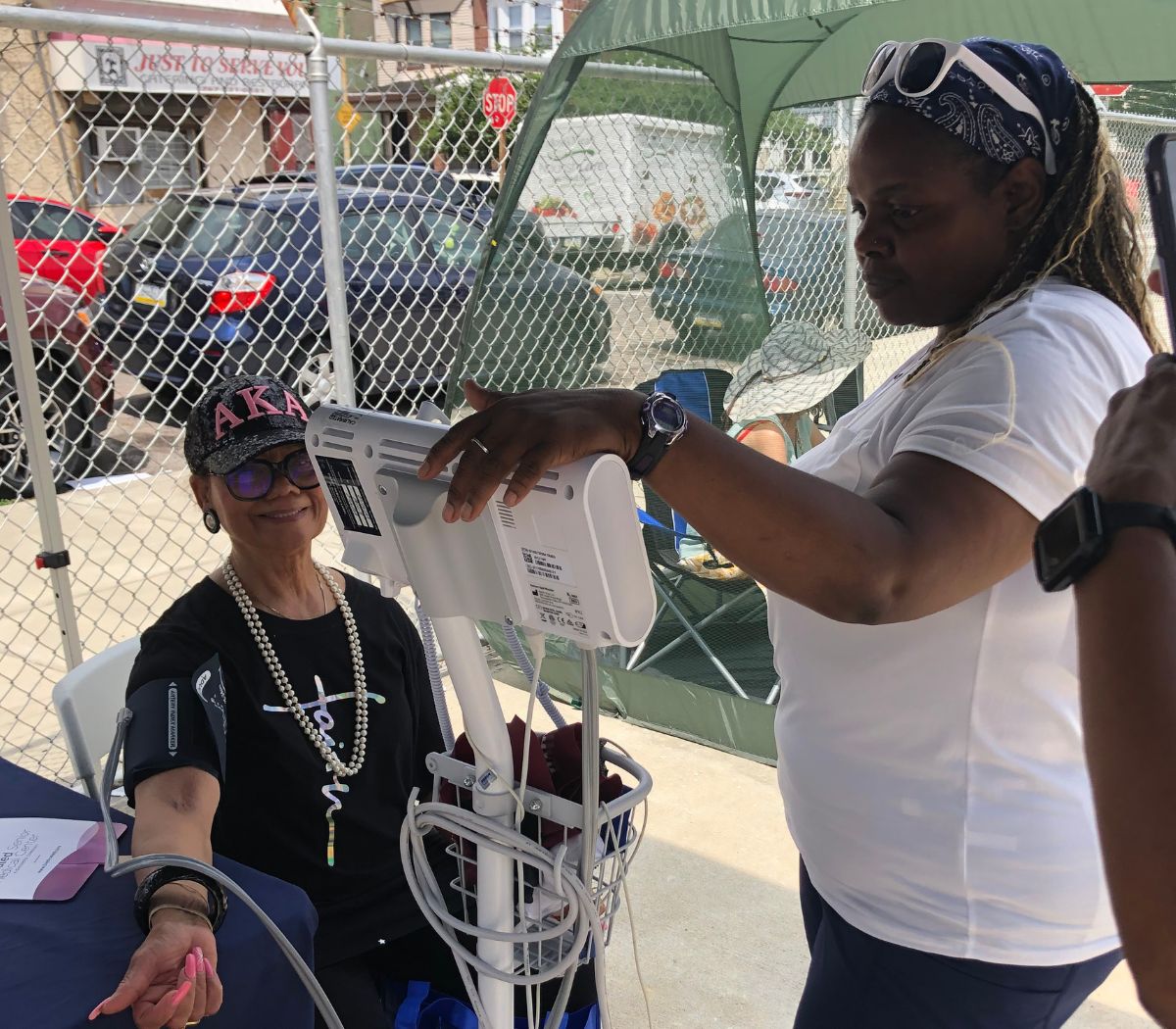 Spectrum staff at the Vine Memorial Baptist Church health fair