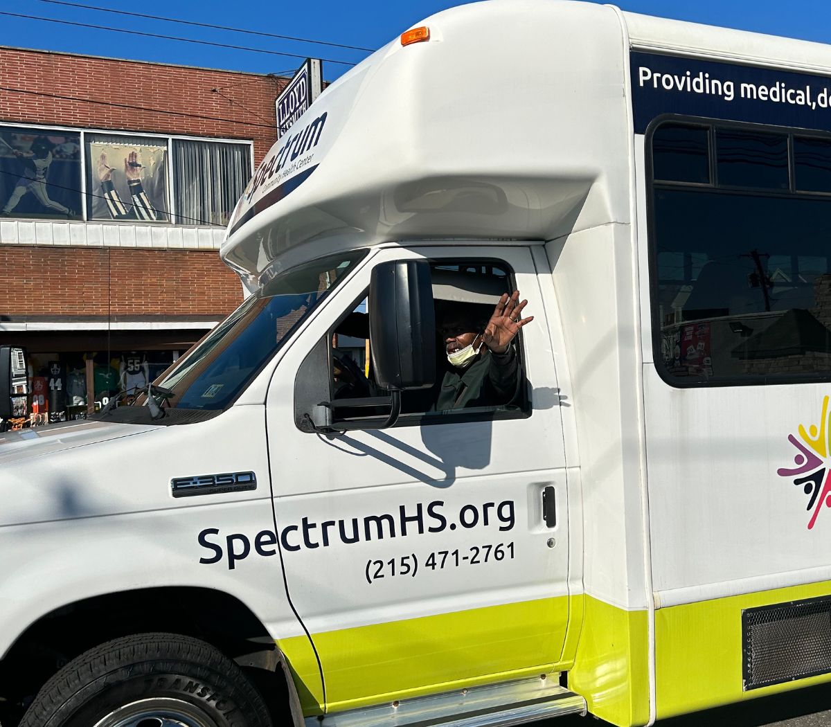 The Spectrum Health van in the Mayfair Thanksgiving Parade