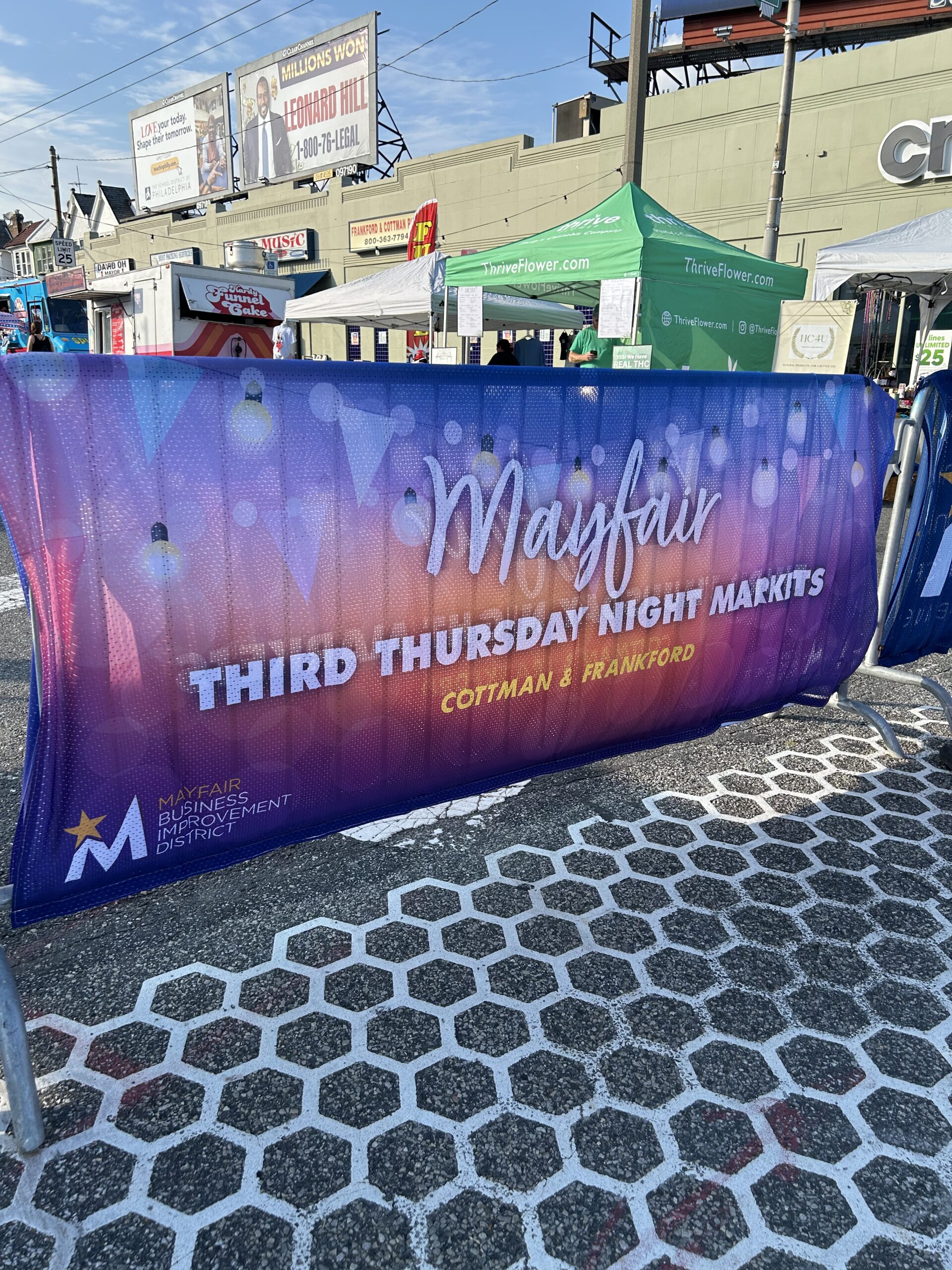 A Mayfair Third Thursday Night Market banner