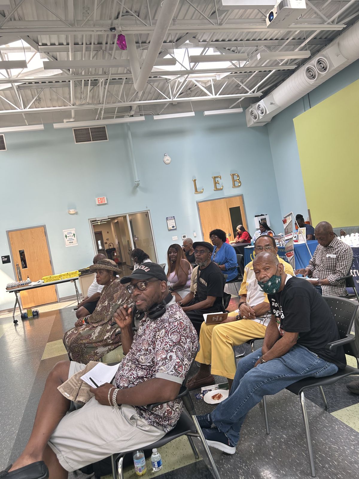Guests listen during the prostate cancer information session