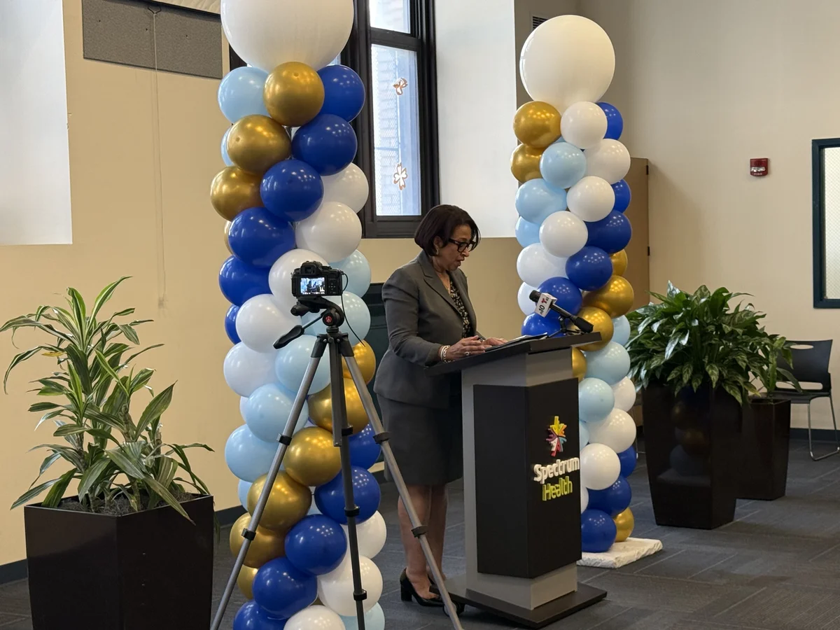 Spectrum’s CEO speaks at the Vaux Community Health Center grand opening