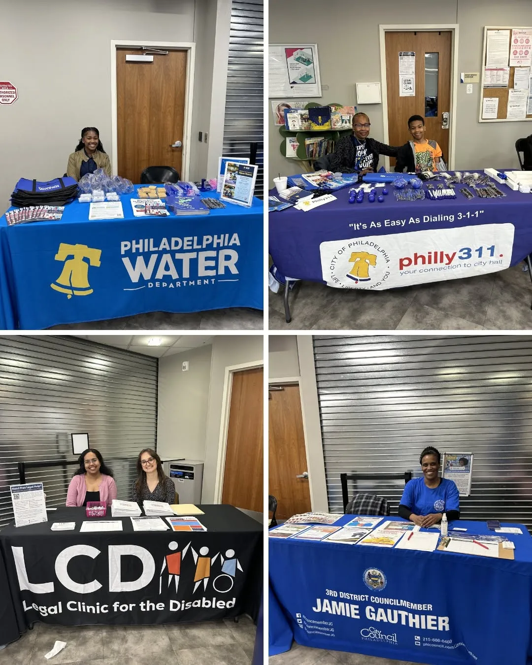 Tables for the Philadelphia Water Department, Philly 311, and other city helpers.